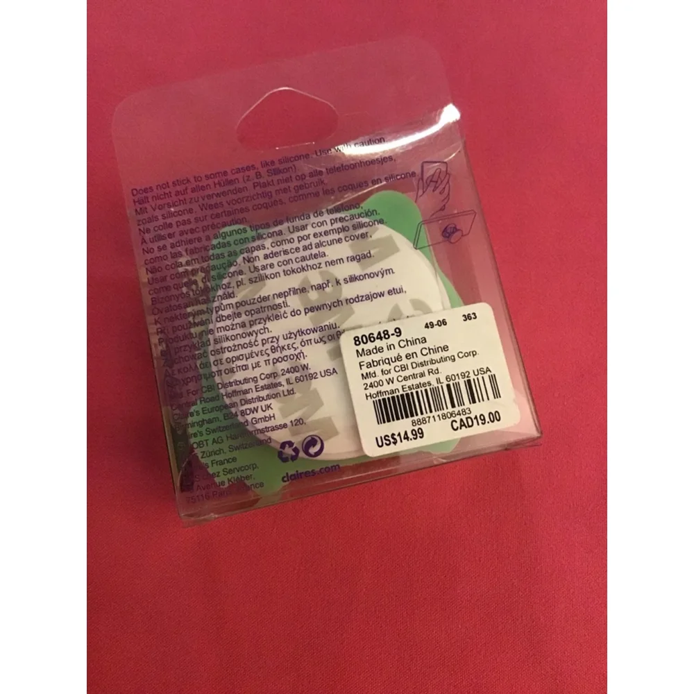 Women's Claire's Green Pink Frog Phone Case NEW